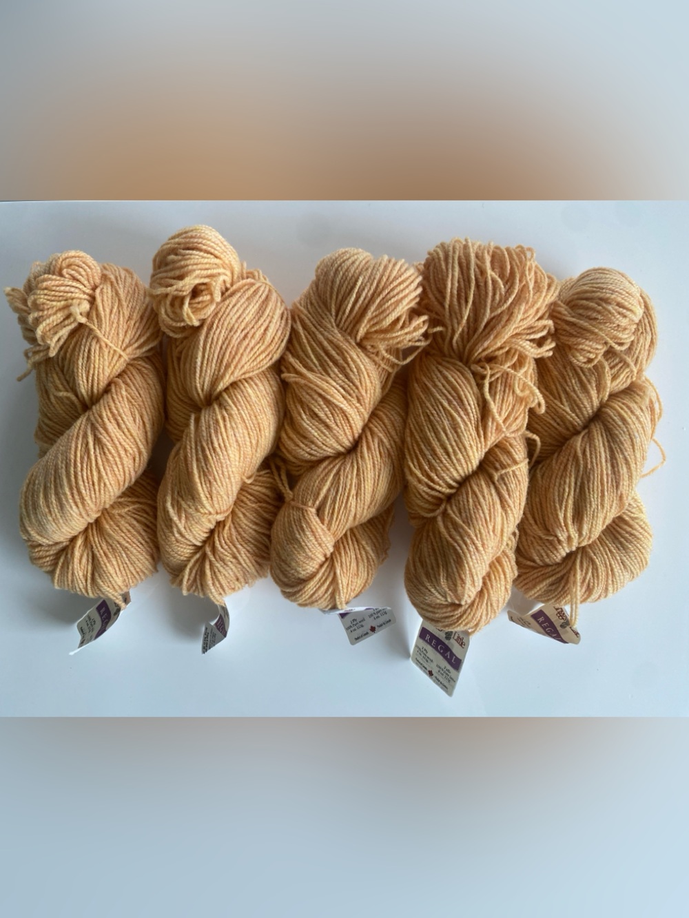 NWT Briggs & Little Regal 5 skiens col 38 Yellow Gold 100% Pure Wool